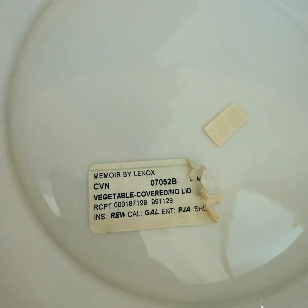 Vintage Lenox Memoir Round Covered Vegetable Bowl 1970 Fine China Mint Condition